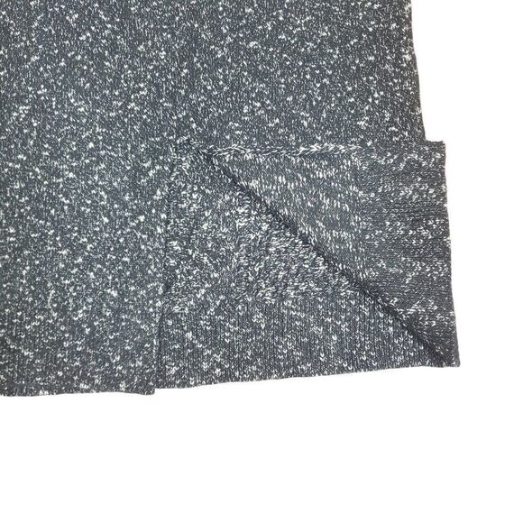 Current Air Los Angeles Chunky Knit V Neck Split Back Charcoal White Women Sz L - Picture 2 of 13